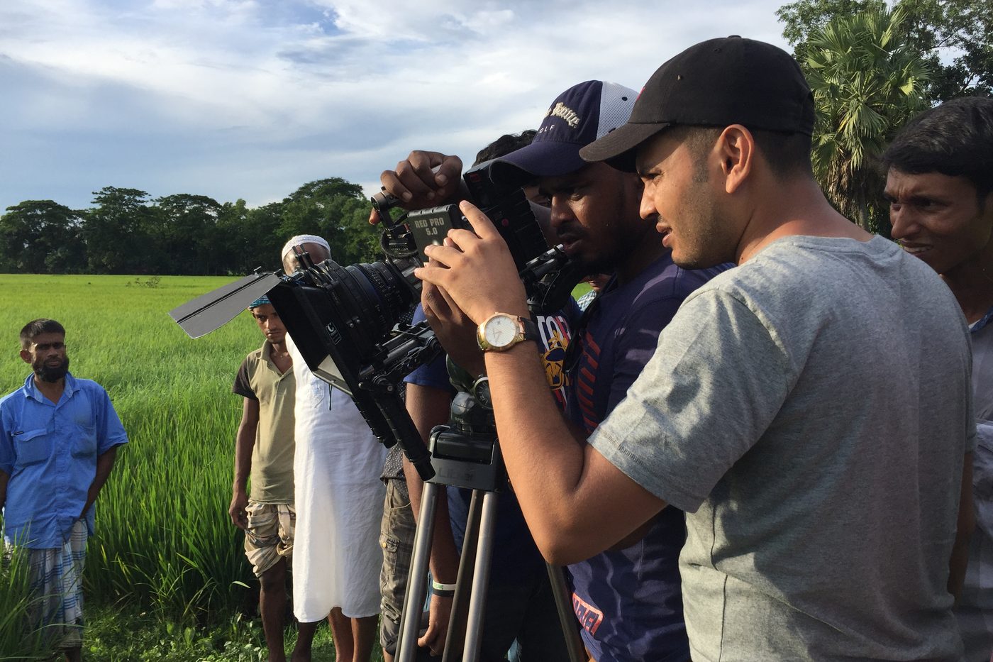 Director reviewing the playback